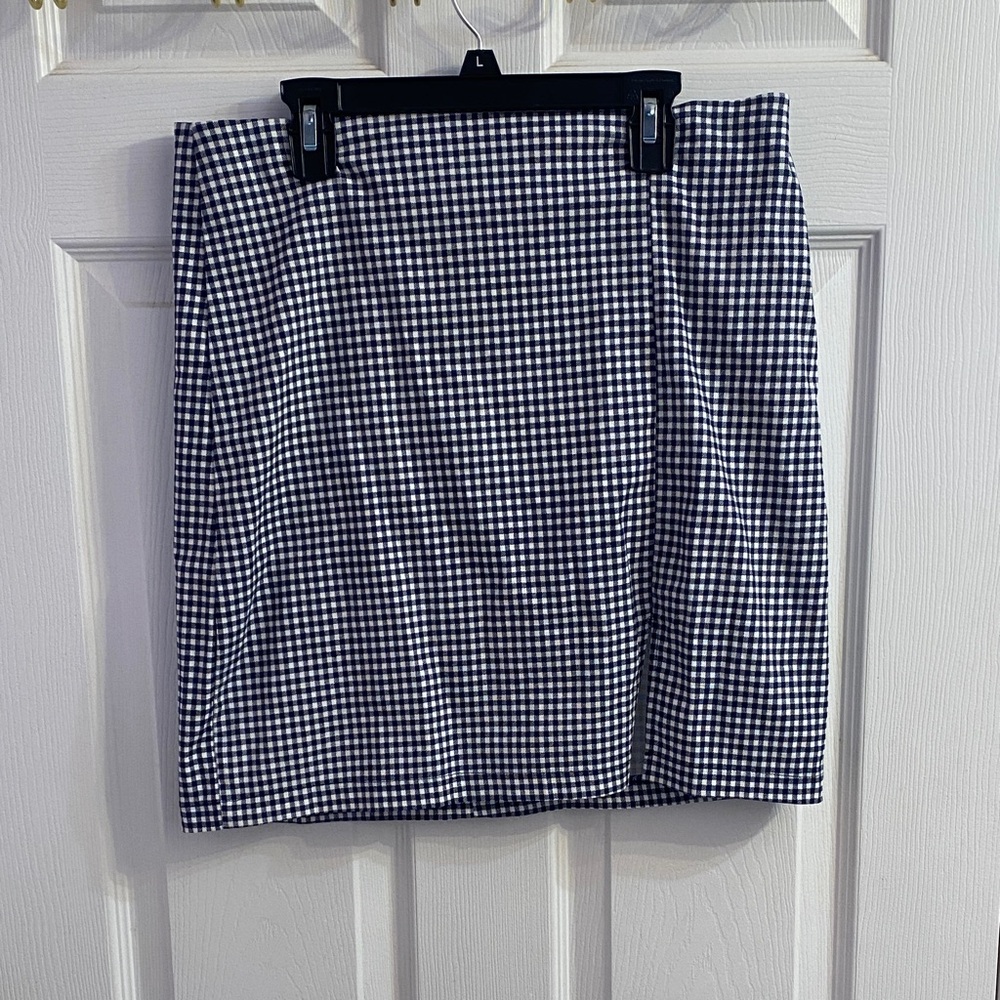 Potter's Pot Black and White Gingham Mini Skirt